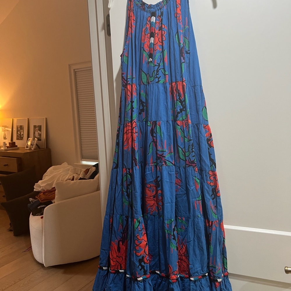 Floral Blue Maxi Dress